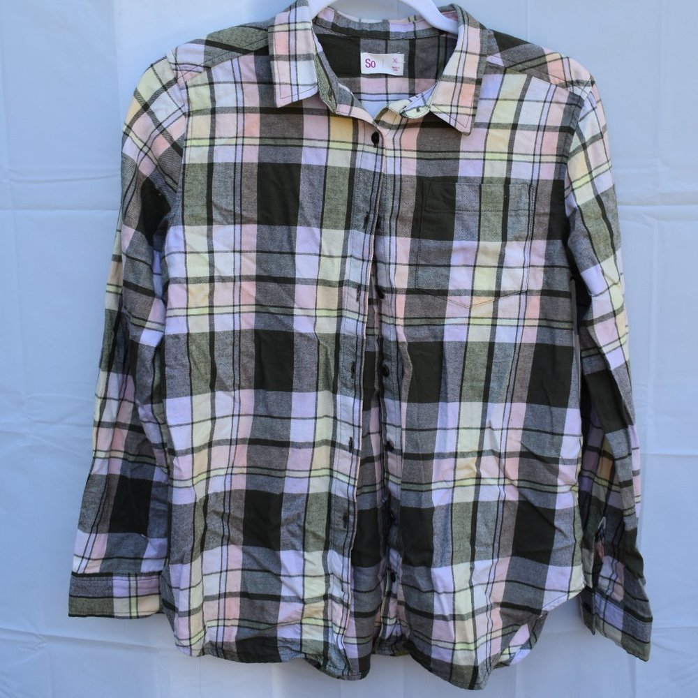 Kohls XL, Green, Pink, and Purple Flannel